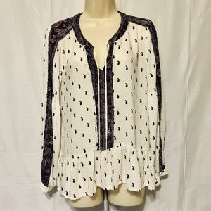 Lucky Brand Women’s Long Sleeve Peasant Shirt